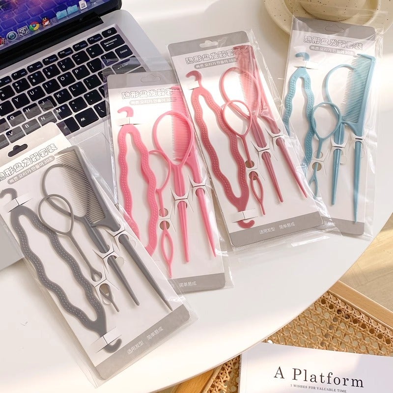 Children'S Hair Braiding Tool Lazy Bun Hair Styling Needle Magic Tool For Girls Braids Hair Threading Hair Tying Device - Image 3